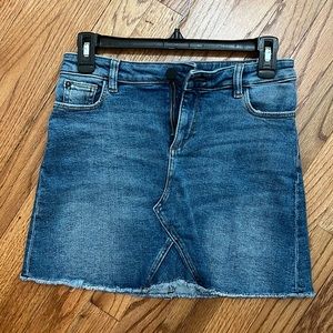 short denim skirt